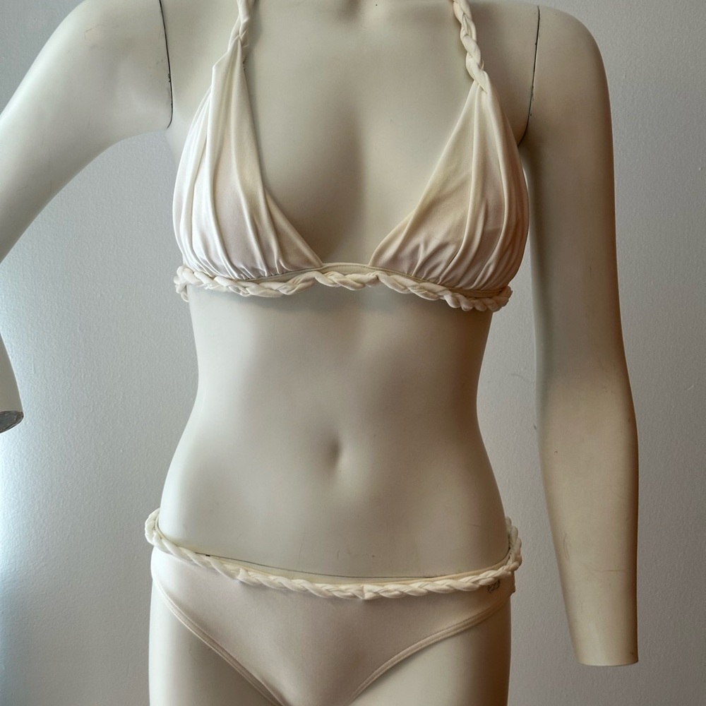 Escada White Braided Bikini Set